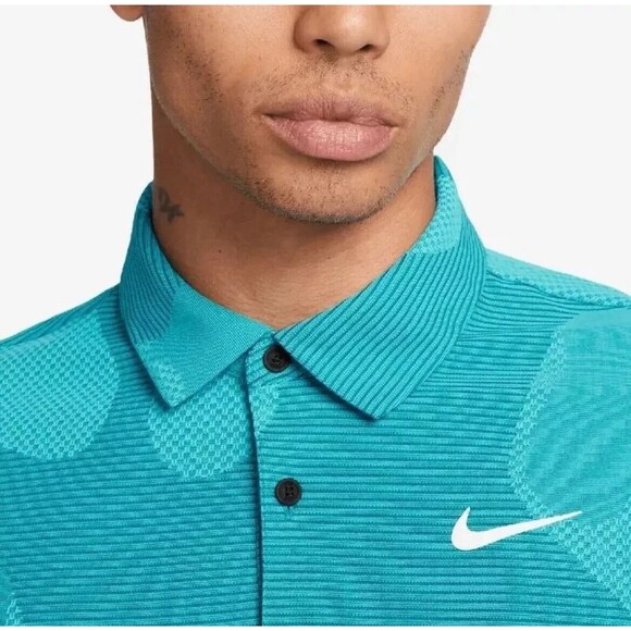 Nike Dri-Fit ADV Tour Camo Teal Polo Golf Shirt Men's XL textured NEW DR5312-381 - Picture 7 of 16
